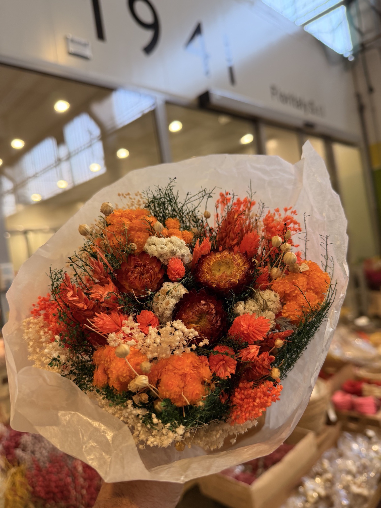 Bouquet autunnale di fiori secchi