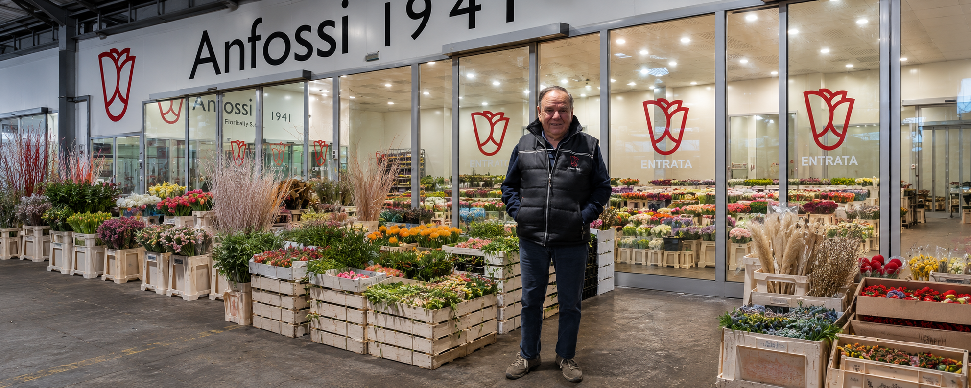 Cash & Carry Anfossi 1941 al Mercato Ingrosso Fiori di Torino